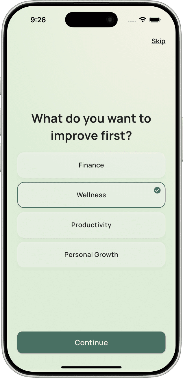 AI-Suggested Goal Setup
