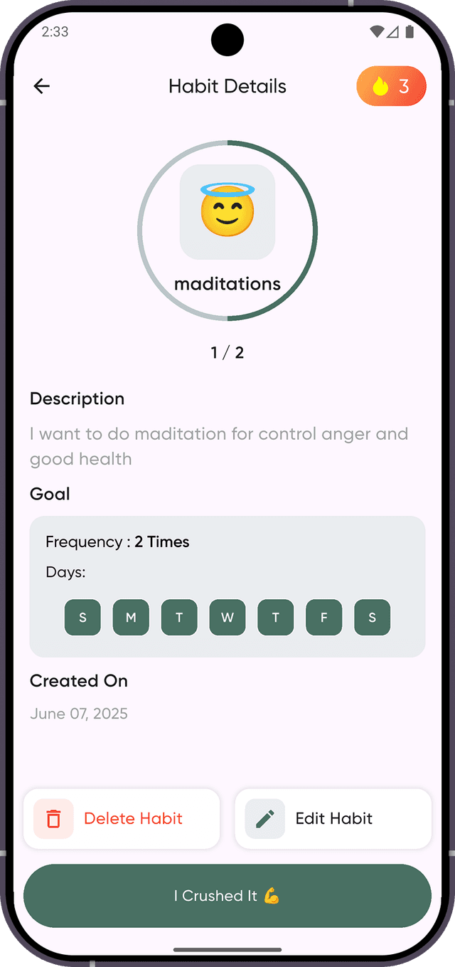 Habit Detail Screen