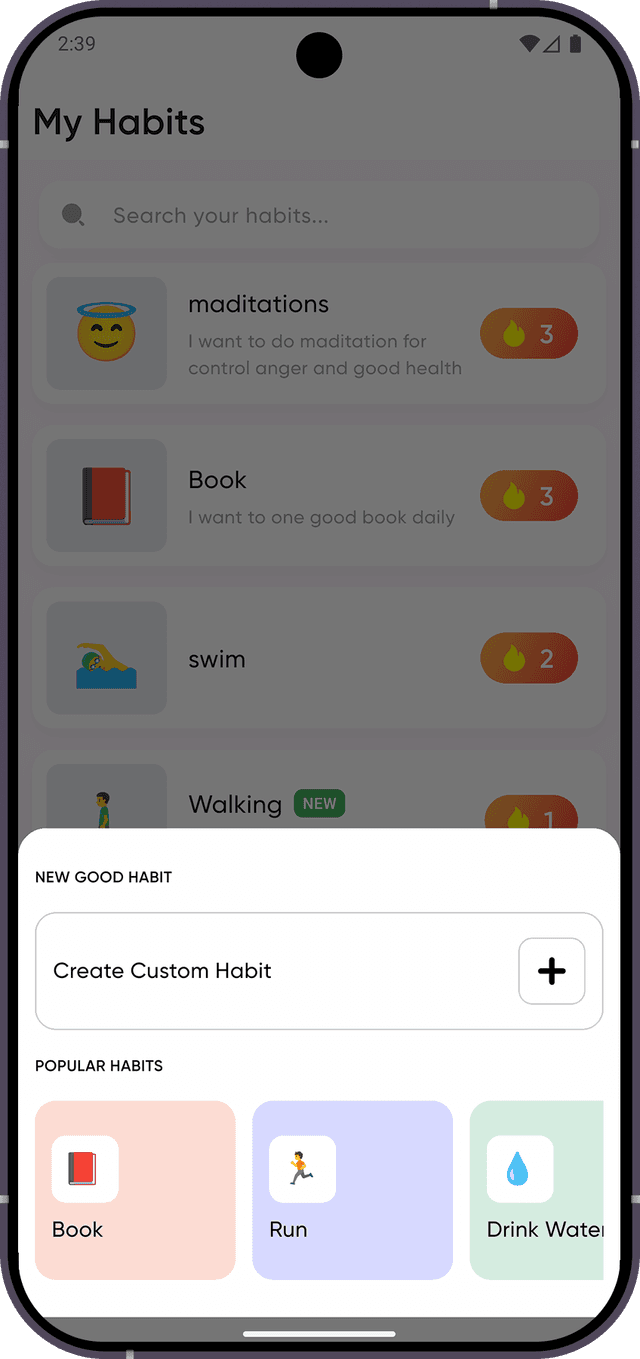 Choose or Create Habits